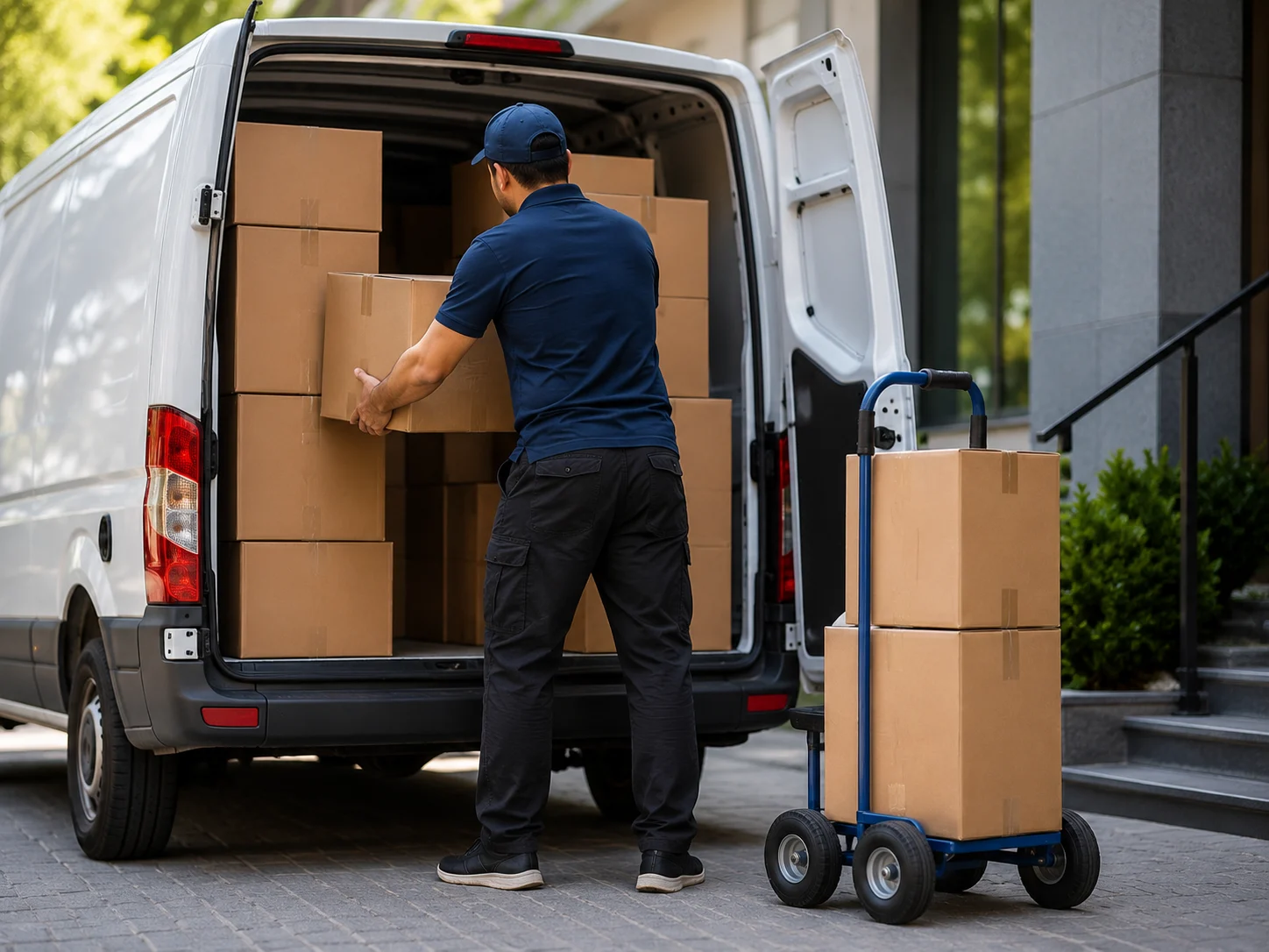 Collection service pickup at doorstep