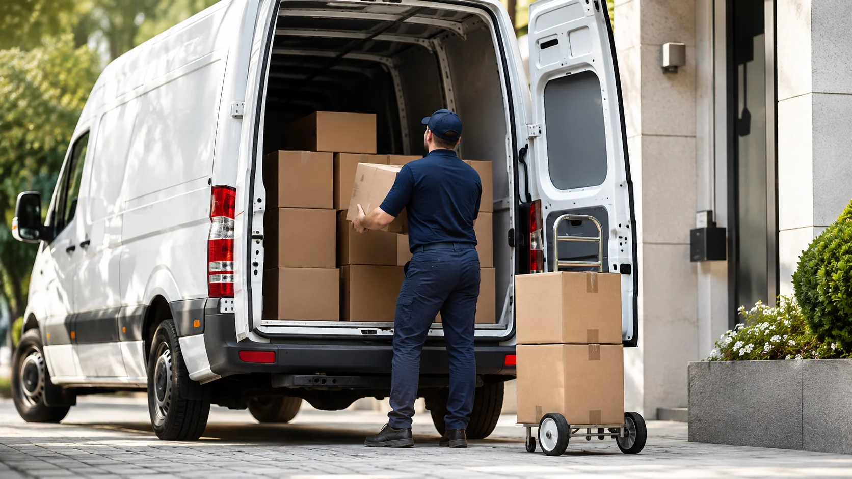 Cargo collection pickup van