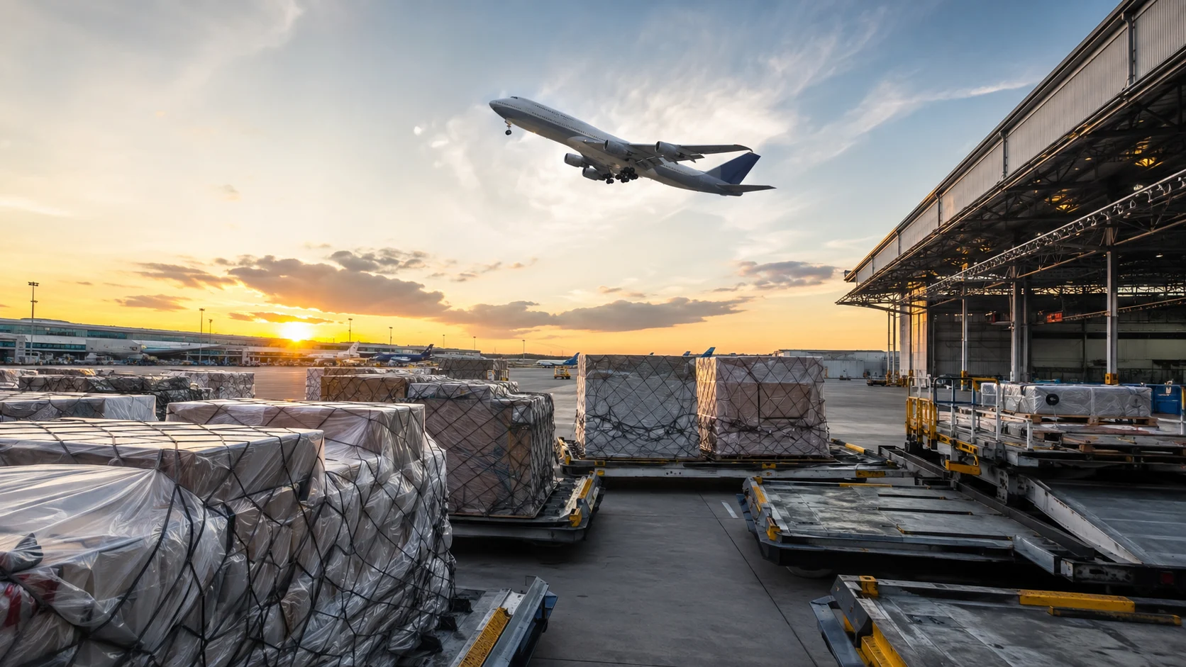 Air freight delivery truck